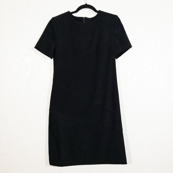 Vintage Jessica‎ Howard Black Faux Suede Shift Dress Size 12 - Picture 1 of 6